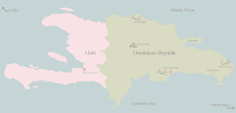 Map Hispaniola Dominican Republic